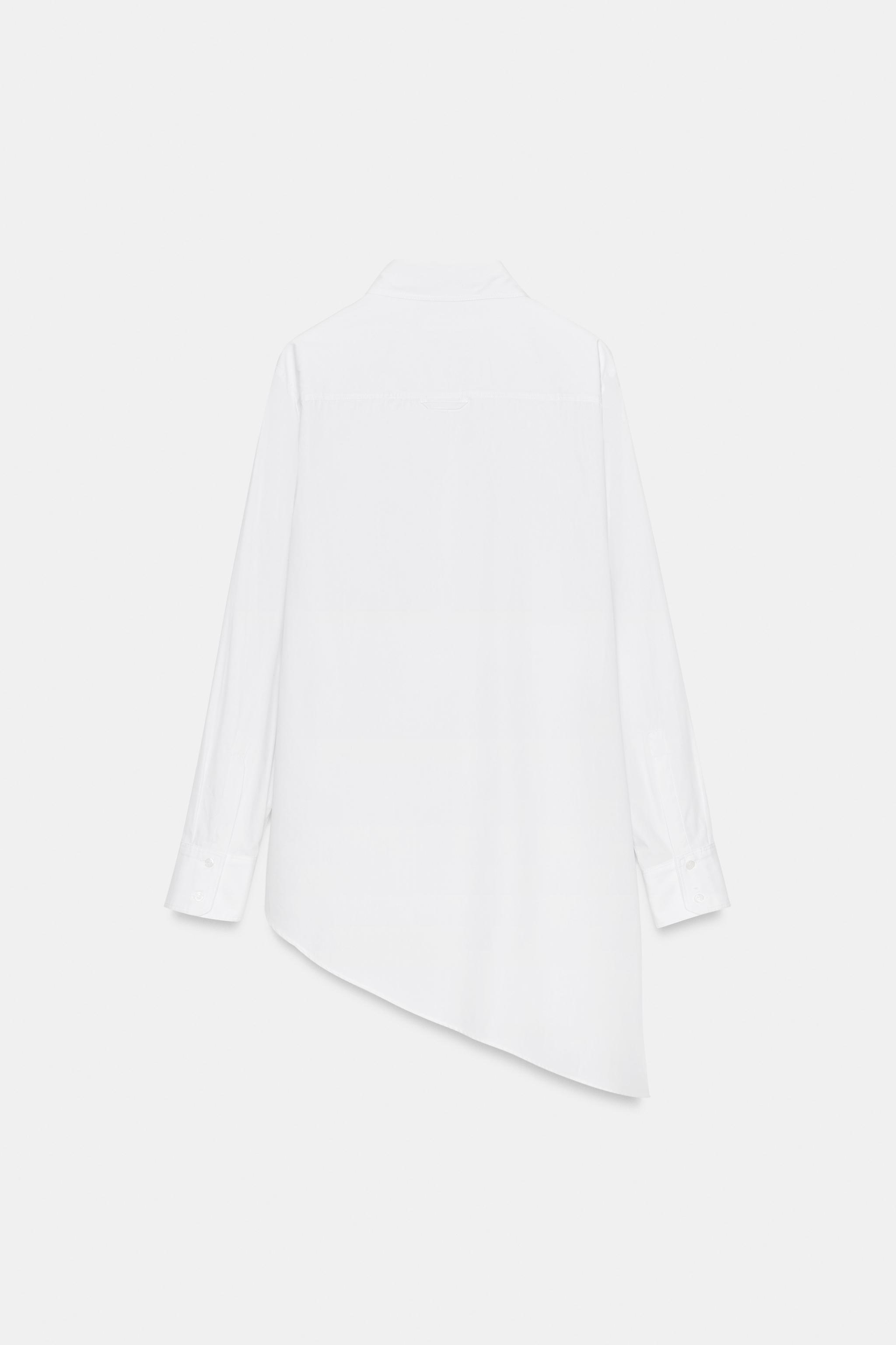 ZW COLLECTION ASYMMETRIC POPLIN SHIRT